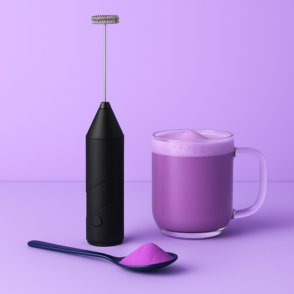 Fouet Électrique Matcha & Ube – Mousseur à Lait